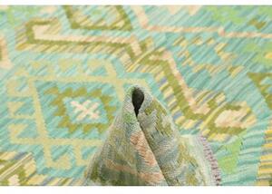 Tappeto Kilim Geometrico Verde Acqua Verde Oliva 137x178 Cm