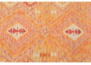 Tappeto Kilim Geometrico Arancione Giallo 102x149 Cm