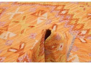 Tappeto Kilim Stilizzato Arancione Rosa 102x148 Cm