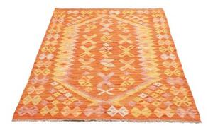 Tappeto Kilim Stilizzato Arancione Giallo 100x146 Cm