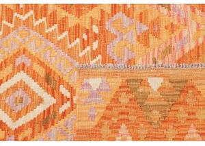 Tappeto Kilim Geometrico Arancione Beige 109x151 Cm