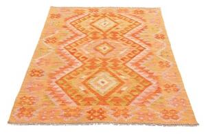 Tappeto Kilim Geometrico Arancione Beige 103x152 Cm