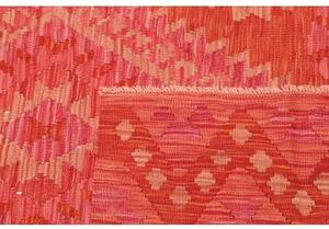 Tappeto Kilim Geometrico Rosso Arancione 126x170 Cm