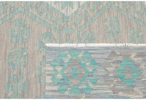 Tappeto Kilim Stilizzato Azzurro Grigio 134x176 Cm