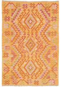 Tappeto Kilim Geometrico Arancione Giallo 104x153 Cm