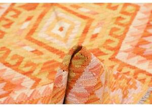 Tappeto Kilim Geometrico Arancione Beige 103x152 Cm