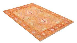 Tappeto Kilim Geometrico Arancione Giallo 102x149 Cm