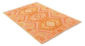 Tappeto Kilim Geometrico Arancione Beige 103x152 Cm