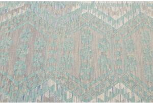 Tappeto Kilim Stilizzato Azzurro Grigio 134x176 Cm