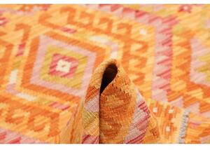 Tappeto Kilim Geometrico Arancione Giallo 104x153 Cm