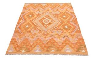 Tappeto Kilim Geometrico Arancione Beige 109x151 Cm