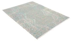 Tappeto Kilim Stilizzato Azzurro Grigio 134x176 Cm