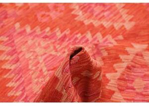 Tappeto Kilim Geometrico Rosso Arancione 126x170 Cm