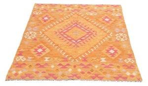 Tappeto Kilim Geometrico Arancione Rosa 100x146 Cm