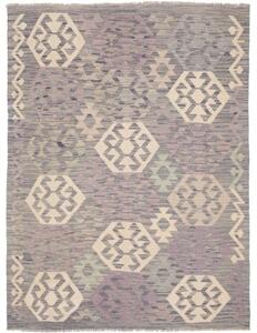Tappeto Kilim Geometrico Grigio Malva 134x175 Cm