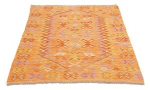 Tappeto Kilim Stilizzato Arancione Rosa 102x148 Cm