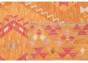 Tappeto Kilim Geometrico Arancione Rosa 100x146 Cm