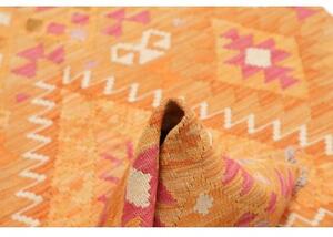 Tappeto Kilim Geometrico Arancione Rosa 100x146 Cm