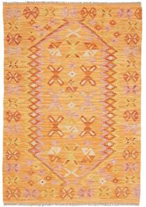 Tappeto Kilim Stilizzato Arancione Rosa 102x148 Cm