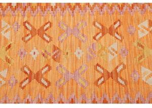 Tappeto Kilim Stilizzato Arancione Rosa 102x148 Cm