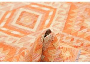 Tappeto Kilim Geometrico Arancione Beige 103x148 Cm