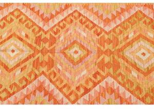 Tappeto Kilim Geometrico Arancione Beige 103x152 Cm