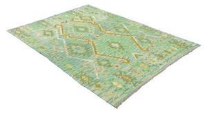 Tappeto Kilim Geometrico Verde Acqua Verde Oliva 137x178 Cm