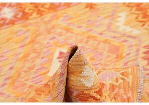 Tappeto Kilim Geometrico Arancione Giallo 102x149 Cm