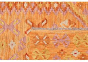 Tappeto Kilim Stilizzato Arancione Rosa 102x148 Cm