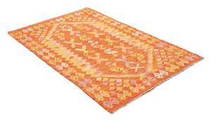 Tappeto Kilim Stilizzato Arancione Giallo 100x146 Cm