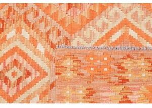 Tappeto Kilim Geometrico Arancione Beige 103x148 Cm