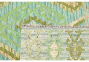Tappeto Kilim Geometrico Verde Acqua Verde Oliva 137x178 Cm