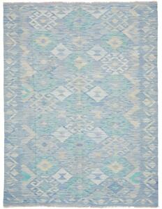 Tappeto Kilim Geometrico Azzurro Verde Acqua 157x205 Cm
