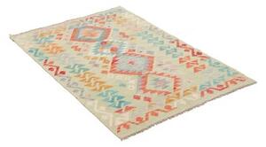 Tappeto Kilim Geometrico Verde Salvia Multicolore 97x145 Cm
