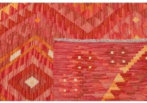 Tappeto Kilim Geometrico Rosso Giallo 103x149 Cm