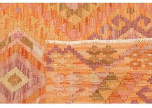 Tappeto Kilim Geometrico Arancione Rosa 102x151 Cm