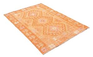 Tappeto Kilim Geometrico Arancione Rosa 104x150 Cm