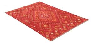 Tappeto Kilim Geometrico Rosso Arancione 102x146 Cm