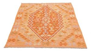 Tappeto Kilim Stilizzato Arancione Beige 104x150 Cm
