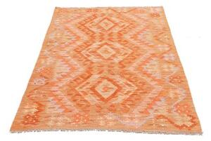 Tappeto Kilim Geometrico Arancione Beige 101x148 Cm