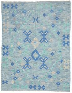 Tappeto Kilim Geometrico Celeste Blu 154x198 Cm