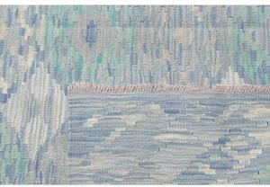 Tappeto Kilim Geometrico Azzurro Verde Acqua 157x205 Cm