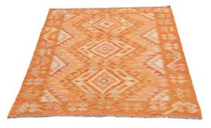 Tappeto Kilim Geometrico Arancione Beige 104x152 Cm
