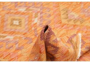 Tappeto Kilim Geometrico Arancione Rosa 102x151 Cm