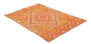 Tappeto Kilim Geometrico Arancione Rosa 100x147 Cm