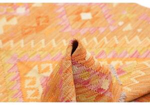 Tappeto Kilim Geometrico Arancione Rosa 103x145 Cm