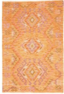 Tappeto Kilim Geometrico Arancione Rosa 102x151 Cm