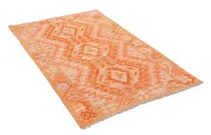 Tappeto Kilim Geometrico Arancione Beige 101x148 Cm