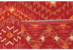 Tappeto Kilim Geometrico Rosso Arancione 102x146 Cm