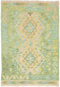 Tappeto Kilim Stilizzato Verde Beige 100x144 Cm